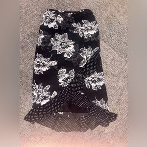 Vintage 90s Y2K Style & Co Chiffon Long Skirt Ruffled Size 8 Floral Girly